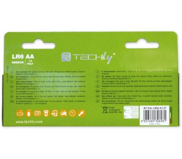 Techly Blister 12 High Power Batteries Stylus AA Alkaline LR06 1.5V IBT-KAL-LR06-B12T