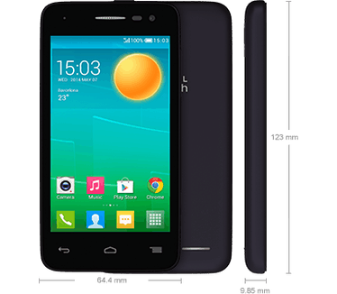 Alcatel POP S3 (Black Front) Blauw, Zwart