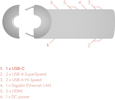 Dataflex Viewlite link USB-C docking station EUR - optie 802