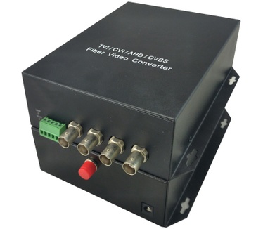LevelOne 4-Channel BNC over Fiber Optic Extender Kit, 20km