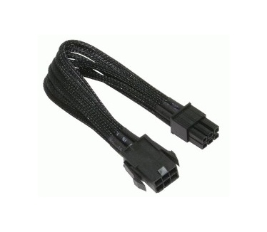 NZXT 6-Pin VGA Power Sleeved Extension, CB 6V, Zwart