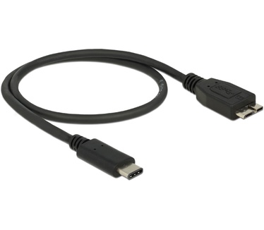 Delock Kabel SuperSpeed USB 10 Gbps (USB 3.1, Gen 2) USB Type-C? Stecker > USB Typ Micro-B Stecker 0,5 m zwart (83676)