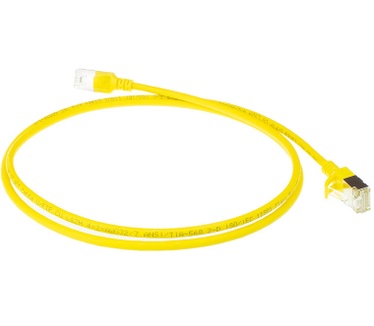 ACT DC7803 CAT6A U/FTP Slimline Patchkabel 3M Geel Geel