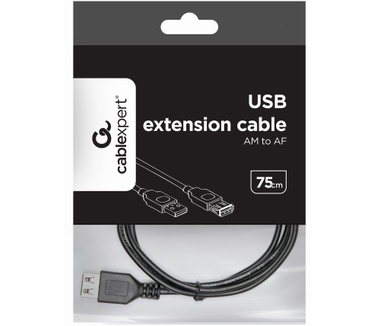 Gembird CC-USB2-AMAF-75CM/300-BK Zwart