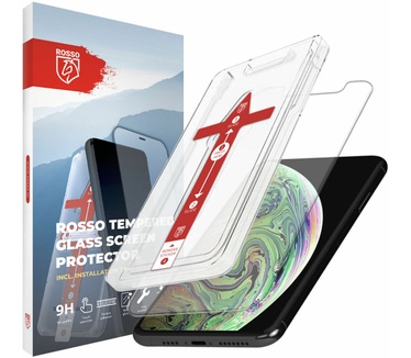 Rosso Apple iPhone XS Max Tempered Glass met Installatietray (iPhone XS Max)