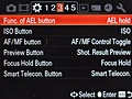 Alpha A77 menuinterface
