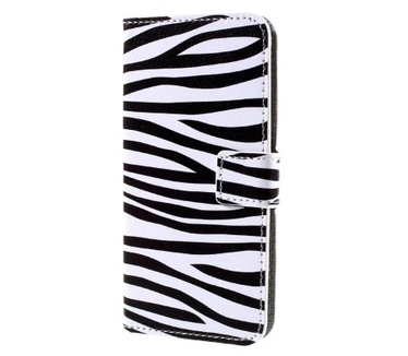 qMust Sony Xperia XZ Wallet Case - hoesje met stand - Zebra