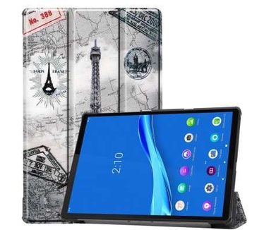 qMust Lenovo Tab M10 Plus Tri-Fold Case - Eiffeltoren