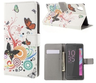 qMust Sony Xperia X Performance Wallet Case - hoesje met stand - Spring