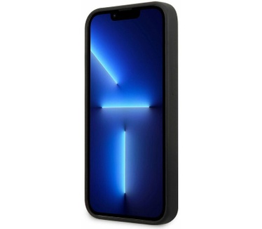 Guess Silicone 4G Logo Back Case - iPhone 13 Mini (5.4") - Zwart Zwart