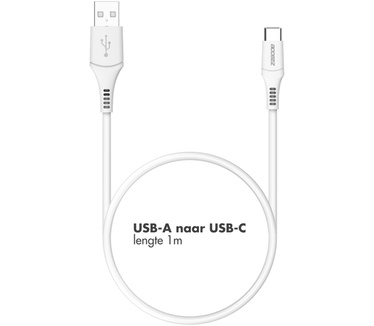 Accezz USB-C naar USB kabel - 1 meter - Wit