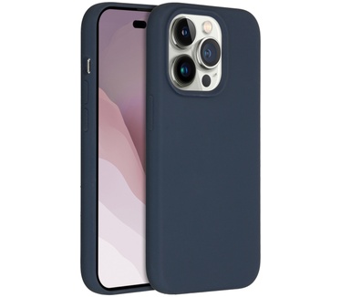 Accezz Liquid Silicone Backcover iPhone 14 Pro - Donkerblauw