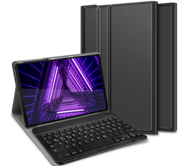 qMust Lenovo Tab M10 Plus Slimline QWERTZ Bluetooth Keyboard zwart