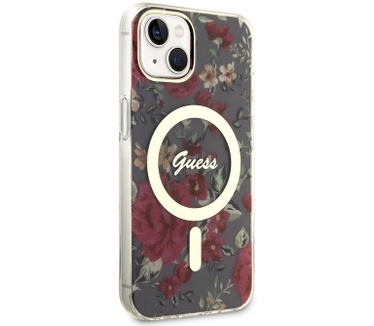 Guess Flower MagSafe Back Case - Apple iPhone 13 (6.1") - Khaki Bruin