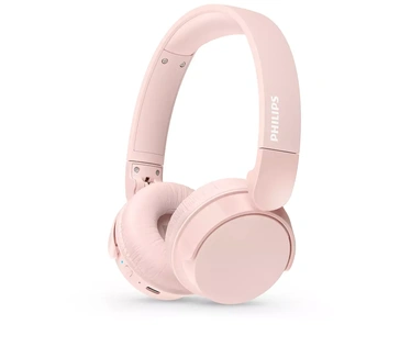 Philips 4000-serie TAH4209PK Lightweight On Ear draadloze Bluetooth Headphones met Passive Noise Isolation - 55 uur afspeeltijd, natuurlijk geluid, heldere gesprekken, Dynamic Bass, 2 uur USB-laden - Roze