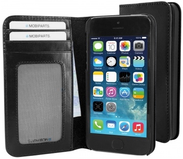 Mobiparts Excellent Wallet Case Apple iPhone 5/5S Jade Black