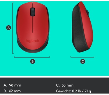 Logitech M171 Rood