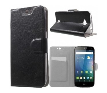 qMust Acer Liquid Z530 Wallet Case - TPU binnenwerk - Black