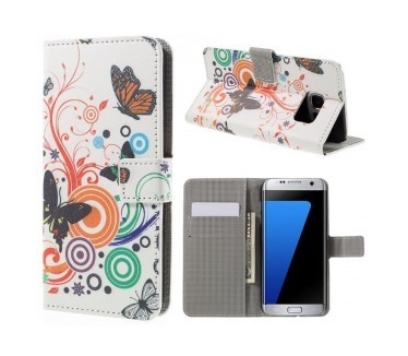 qMust Samsung Galaxy S7 edge Wallet Case - hoesje met stand - Spring