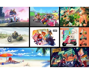 Conceptart van Mario Kart World