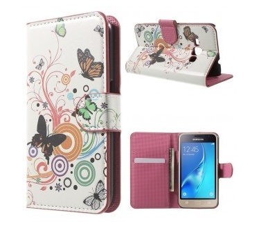 qMust Samsung Galaxy J1 (2016) Wallet Case - hoesje met stand - Spring
