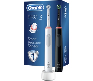 Oral-B Oral-B Pro 3 - 3900 - Zwarte En Witte Elektrische Tandenborstels Ontworpen Door Braun
