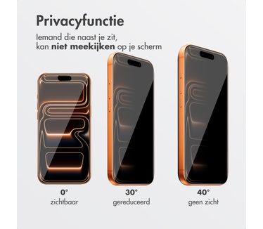 Accezz Gehard Glas Privacy Screenprotector + Applicator