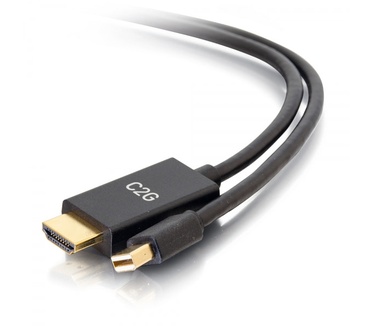 CablesToGo 6ft Mini DisplayPort[TM] Mannelijk naar HDMI[R] Mannelijke Passieve Adapterkabel - 4K 30Hz