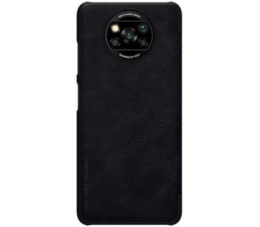 Nillkin Qin PU Leather Book Case Xiaomi Poco X3 NFC / Pro - Zwart Zwart
