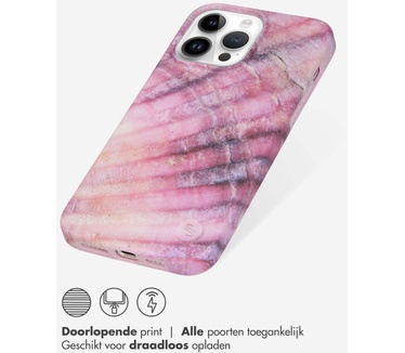 Selencia Aurora Fashion Backcover iPhone 14 Pro Max - Duurzaam hoesje - 100% gerecycled - Ocean Shell Purple