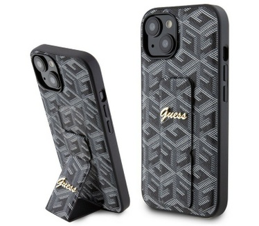 Guess G-Cube Grip Back Case - Apple iPhone 15 (6.1") - Zwart Zwart