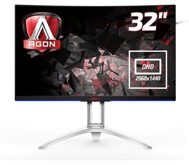 AOC AG322QCX Zilver, Zwart