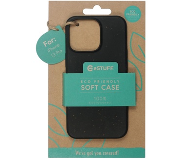 eStuff 100% Biodegradable case for iPhone 13 Pro (iPhone 13 Pro) Zwart