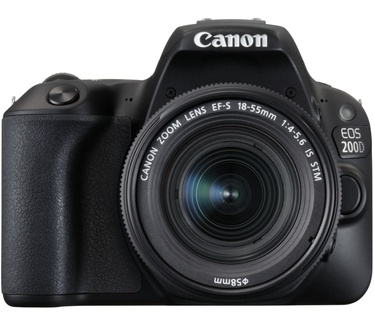 Canon EOS 200D + 18-55mm DC III + 100EG tas + 16GB SDHC Zwart