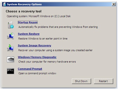 system recovery windows 7