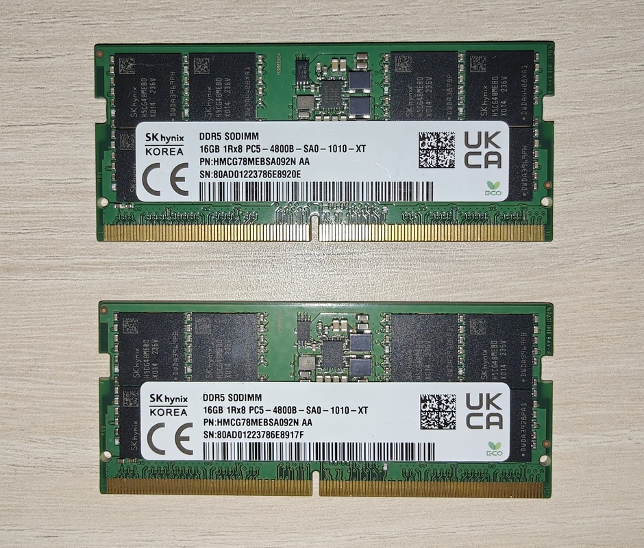 SK hynix 32GB (2x16GB) DDR5 Laptop Geheugen | 4800MHz aangeboden
