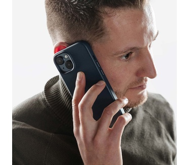 Accezz MagSafe Leather Backcover iPhone 15 Pro - Donkerblauw