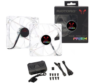 Riotoro Case acc Fan 12cm Prism RGB 2x 256RGB,2x120,1xControl,2xSplit (FRGB256-168X)