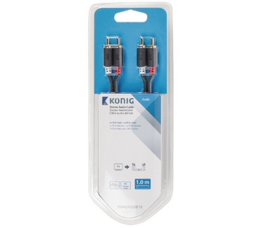 Konig 2 x RCA male/2 x RCA male, 1 m