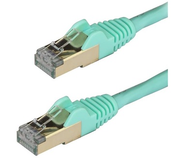 Startech.com CAT6a kabel snagless RJ45 connectors koperdraad stp kabel 1,5 m aqua