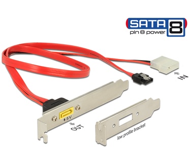 Delock 0.6m, SATA 7p + Molex 2 p/SATA 8p