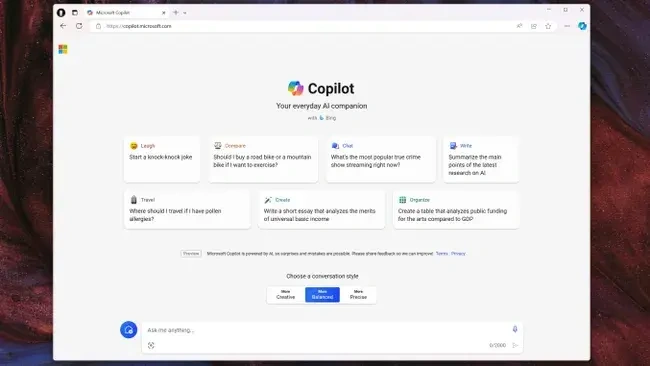 Website Microsoft Copilot