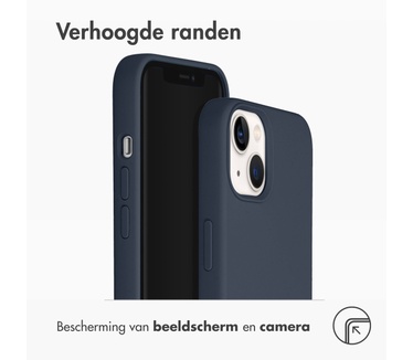 Accezz Liquid Silicone Backcover met MagSafe iPhone 13 - Donkerblauw