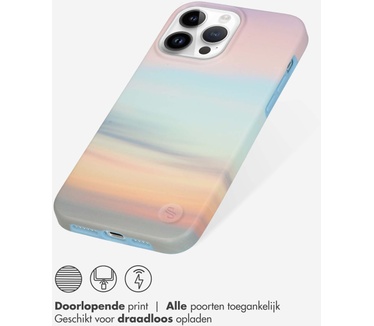 Selencia Aurora Fashion Backcover iPhone 14 Pro Max - Duurzaam hoesje - 100% gerecycled - Sky Sunset Multicolor