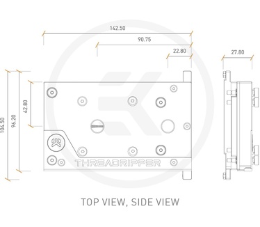 EK Water Blocks EK-FB GA X399 GAMING RGB Monoblock - Nickel
