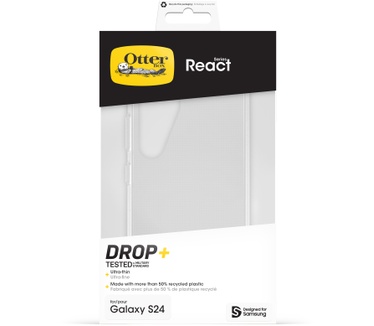 Otterbox React Series Case voor Galaxy S24, Clear (Galaxy S24) Transparant