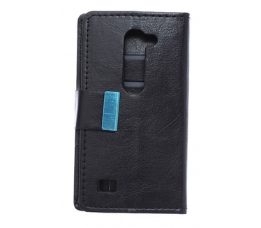 Kees Lederlook Portemonnee Hoesje LG Leon - Zwart