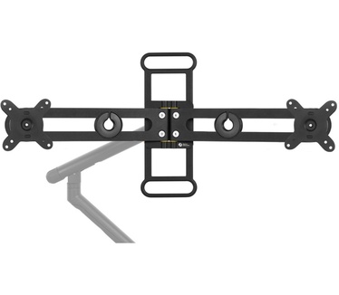 BakkerElkhuizen BE Universal Crossbar, Twee schermen met slechts één monitorarm.