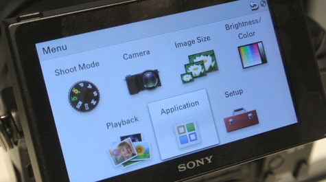 Sony NEX-5R hoofdmenu Sony NEX-5R hoofdmenu