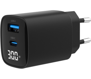 Gembird TA-UC-PDQC30LCD-BK-01